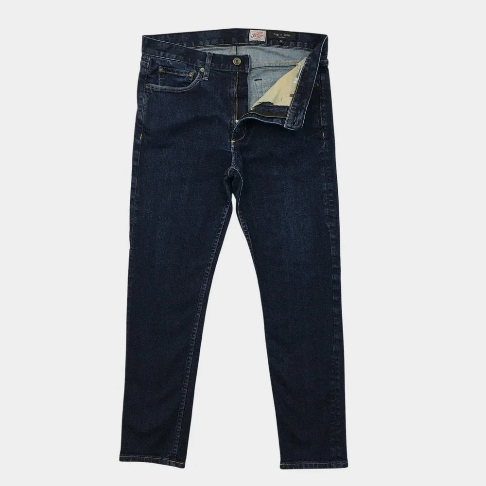 Rag & Bone Mens Fit 2 Kaihara Denim Raw Dark Wash Slim Jeans 33x28